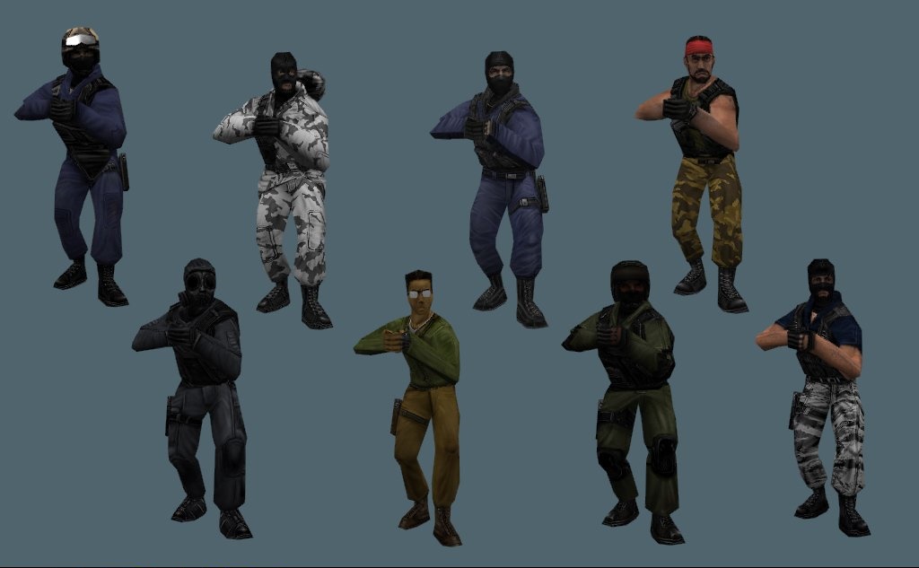 Модели игроков CS 1.6